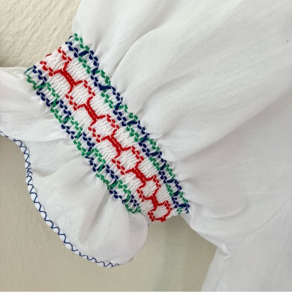 Vintage Giras Embroidered Boho Peasant Top Shirt - Picture 2 of 5